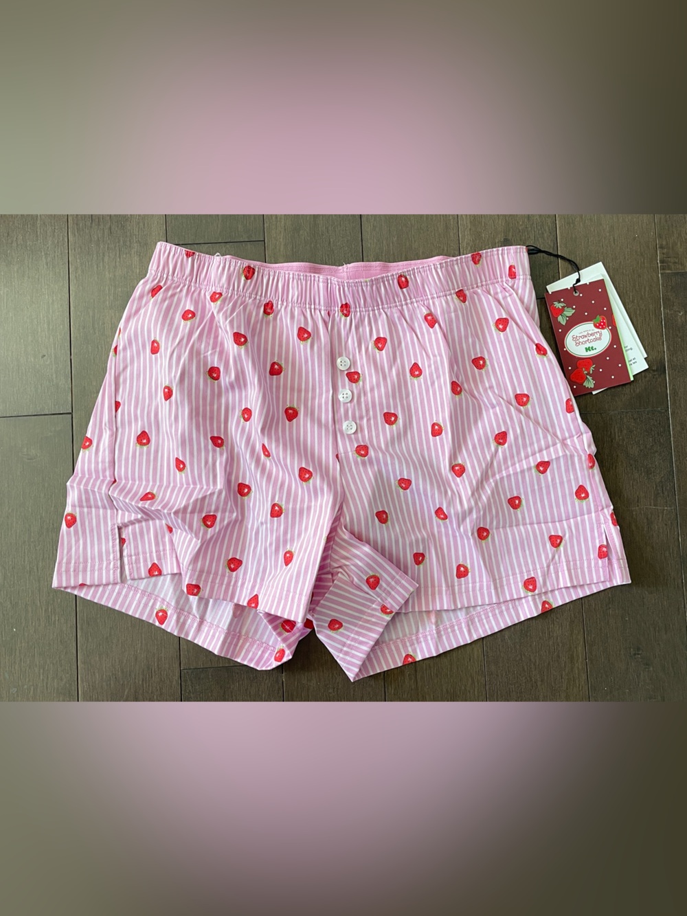 Knix Strawberry Shortcake print girls sleepover boxer short XS